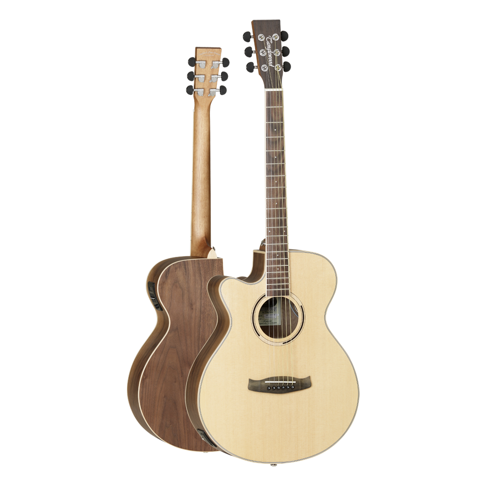 Tanglewood DBT-SFCE-BW-LH Discovery Series, Super Folk Cutaway, Electro Acoustic Guitar, Black Walnut, Left Hand