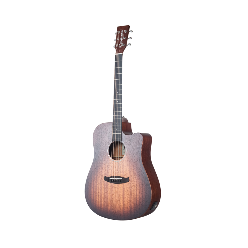 Tanglewood Crossroads TC5CE Semi Acoustic Guitar, Dreadnought Cutaway, Whiskey Burst Satin Finish