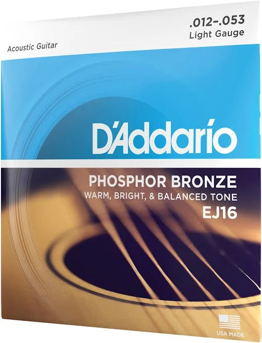 D'Addario EJ16 Phosphor Bronze - Studio Quality Light Gauge