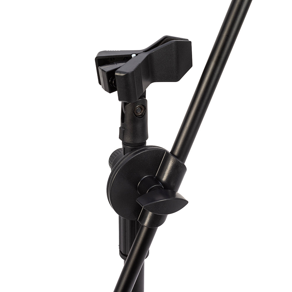 HEBIKUO M-200 DUAL ADJUSTABLE MICROPHONE STAND WITH TWIN HOLDERS - ACOUSTIC DRUM KITS HARDWARE