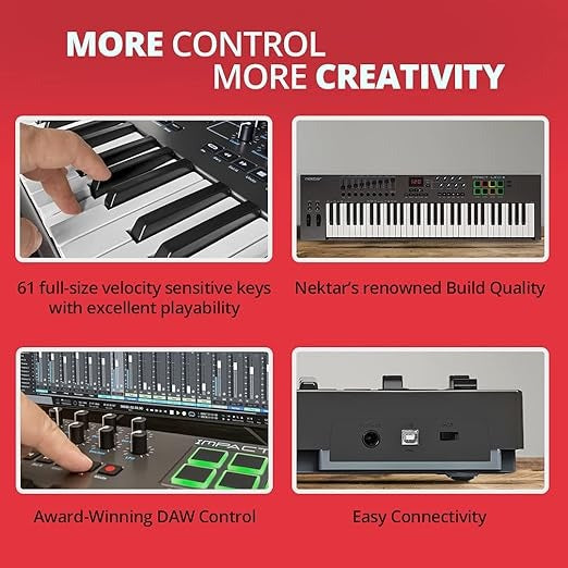 Nektar Impact LX61+ is a powerful 61-key Keyboard