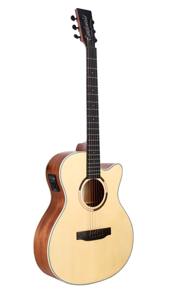 Tanglewood TS4CE Strada Super folk Cutaway Semi Acoustic Guitar With bag & Plectrums.