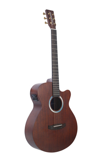 Tanglewood TE4CEBL Elemental Orchestra Semi Acoustic Guitar, Solid Top, Back & Sides - Mahogany with bag & 3 plectrums.