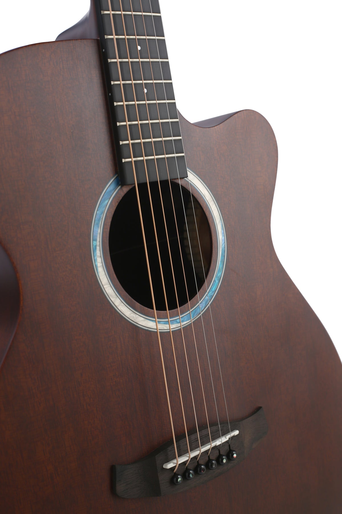 Tanglewood TE4CEBL Elemental Orchestra Semi Acoustic Guitar, Solid Top, Back & Sides - Mahogany with bag & 3 plectrums.