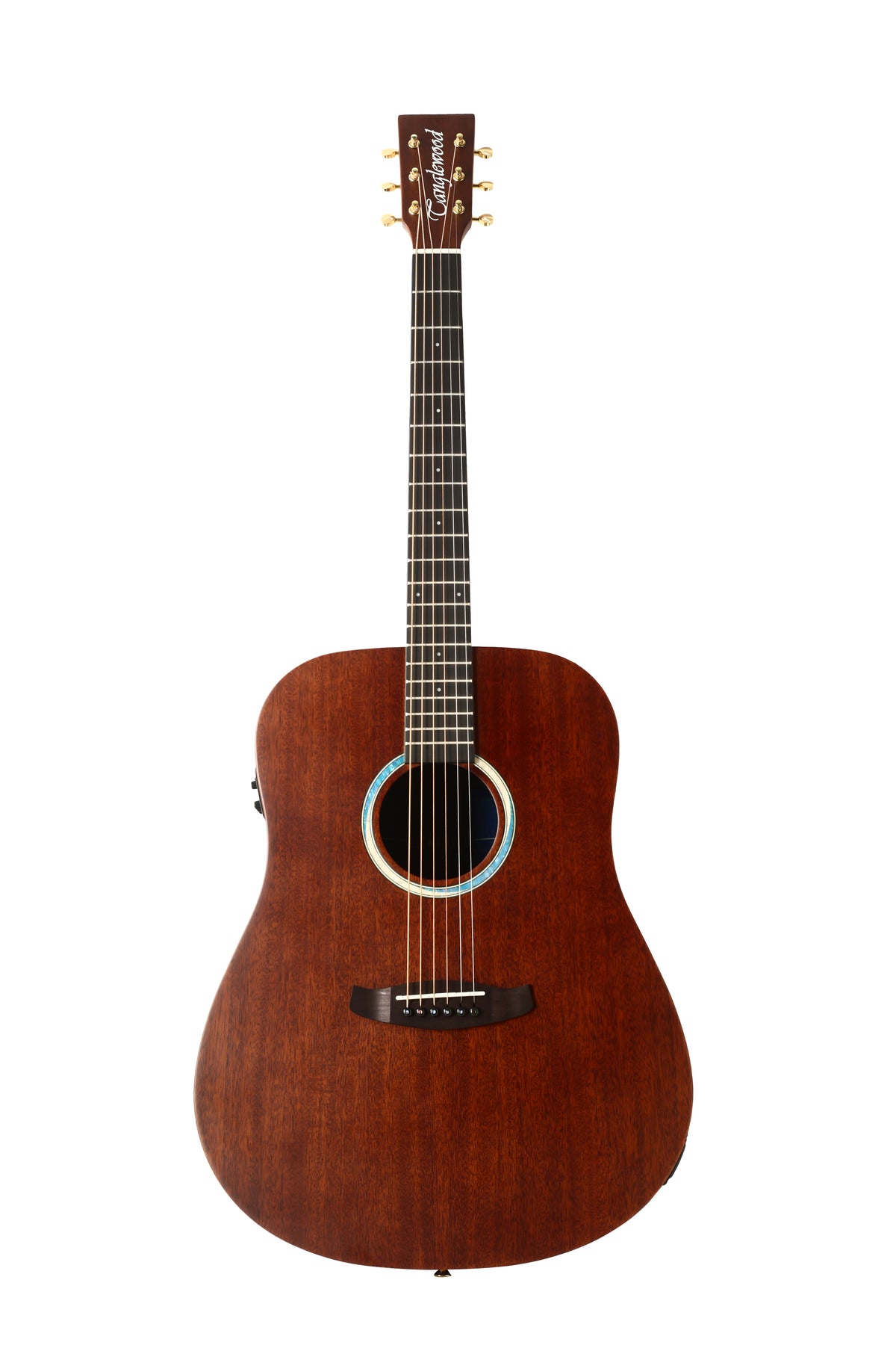 Tanglewood TE5EBL Elemental Dreadnaught Semi Acoustic Guitar, Solid Top,Back & Sides - Mahoagny with bag.