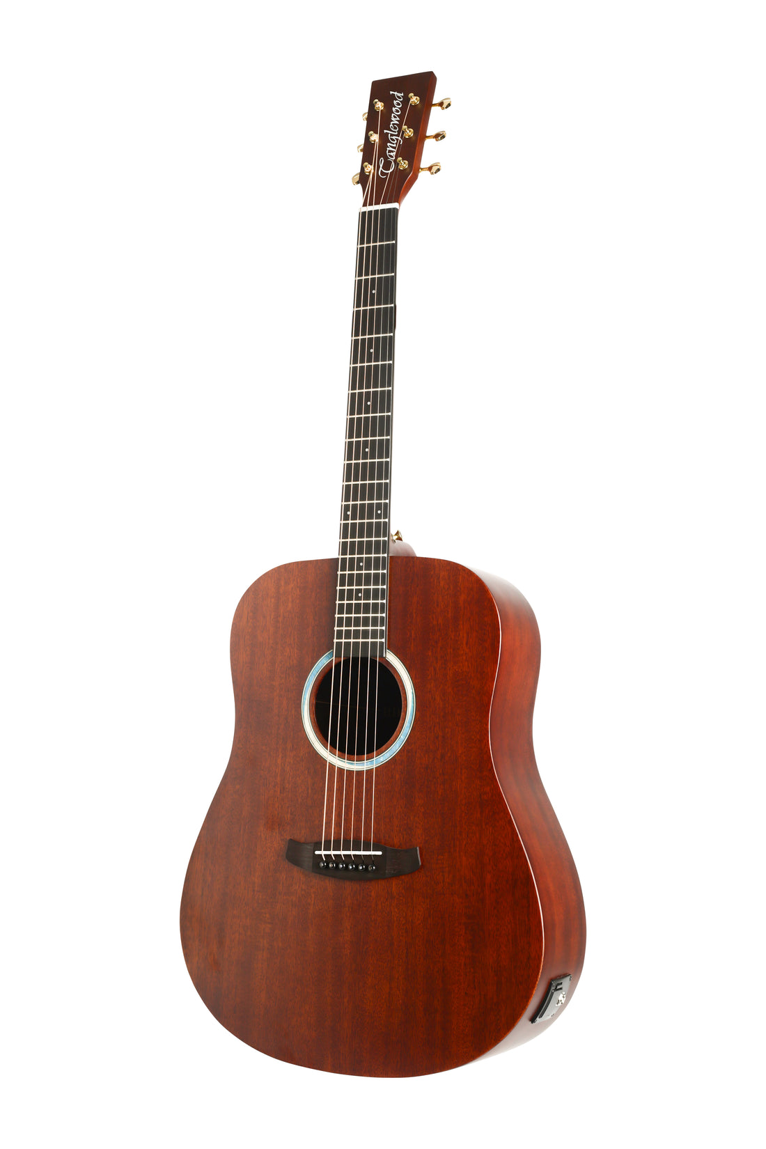Tanglewood TE5EBL Elemental Dreadnaught Semi Acoustic Guitar, Solid Top,Back & Sides - Mahoagny with bag.