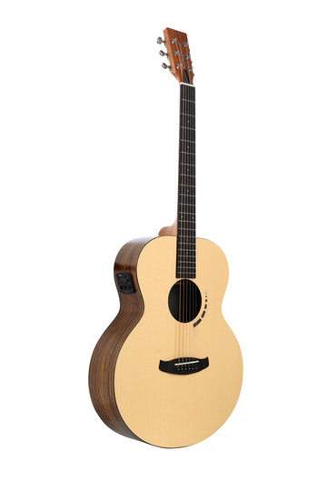 Tanglewood TM3E Metropolitan HPL Spruce Orchestra Semi Acoustic Guitar with bag & 3 plectrums.
