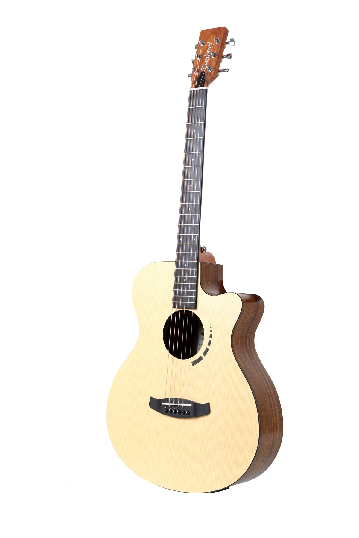 Tanglewood TM4CE Metropolitan HPL Spruce Super Folk Cutaway Semi Acoustic Guitar with bag & 3 plectrums.