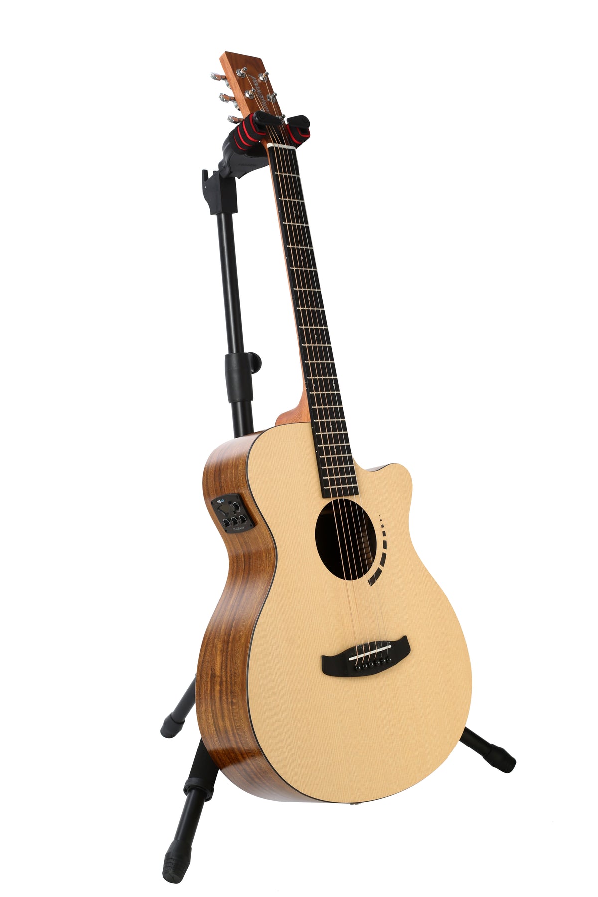 Tanglewood TM4CE Metropolitan HPL Spruce Super Folk Cutaway Semi Acoustic Guitar with bag & 3 plectrums.