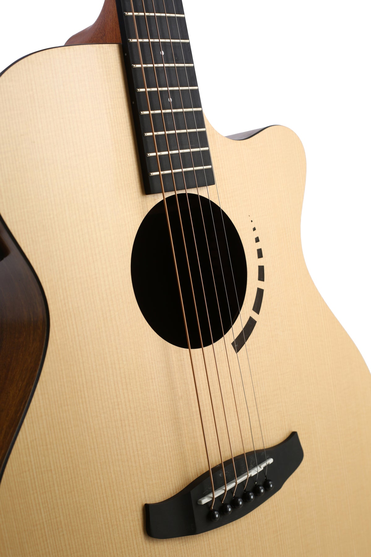 Tanglewood TM4CE Metropolitan HPL Spruce Super Folk Cutaway Semi Acoustic Guitar with bag & 3 plectrums.