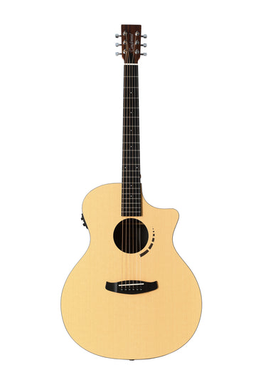 Tanglewood TM6CE Metropolitan HPL Spruce Auditorium Venetian Cutaway Semi Acoustic Guitar With bag.