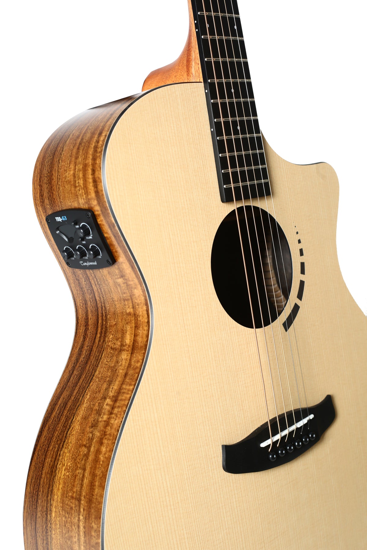 Tanglewood TM6CE Metropolitan HPL Spruce Auditorium Venetian Cutaway Semi Acoustic Guitar With bag.