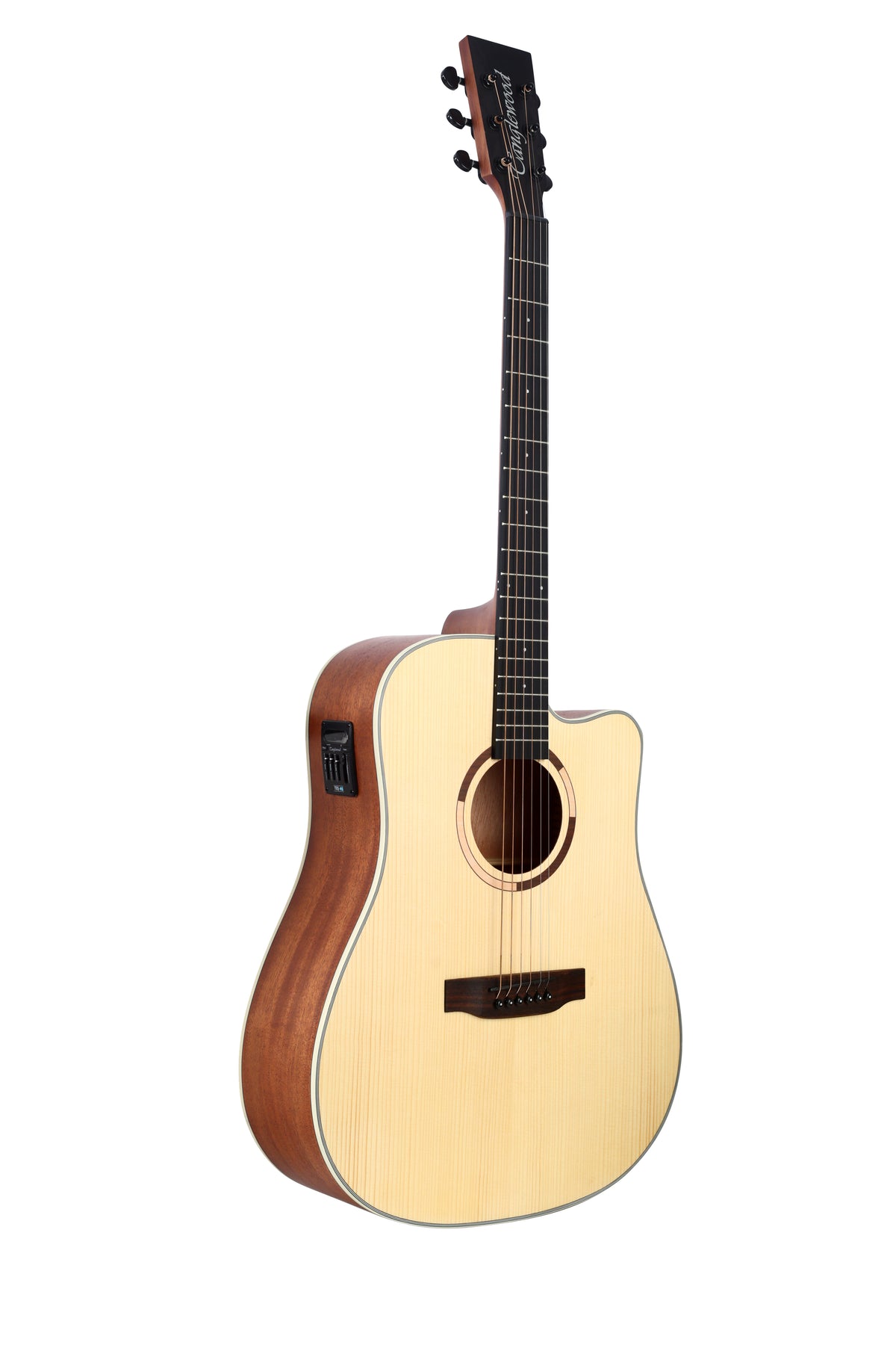 Tanglewood TS5CE Strada Dreadnaught Cutaway Semi Acoustic Guitar with bag & Plectrums.