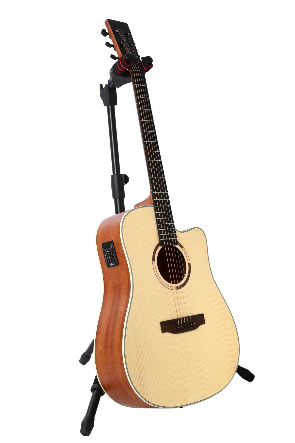 Tanglewood TS5CE Strada Dreadnaught Cutaway Semi Acoustic Guitar with bag & Plectrums.