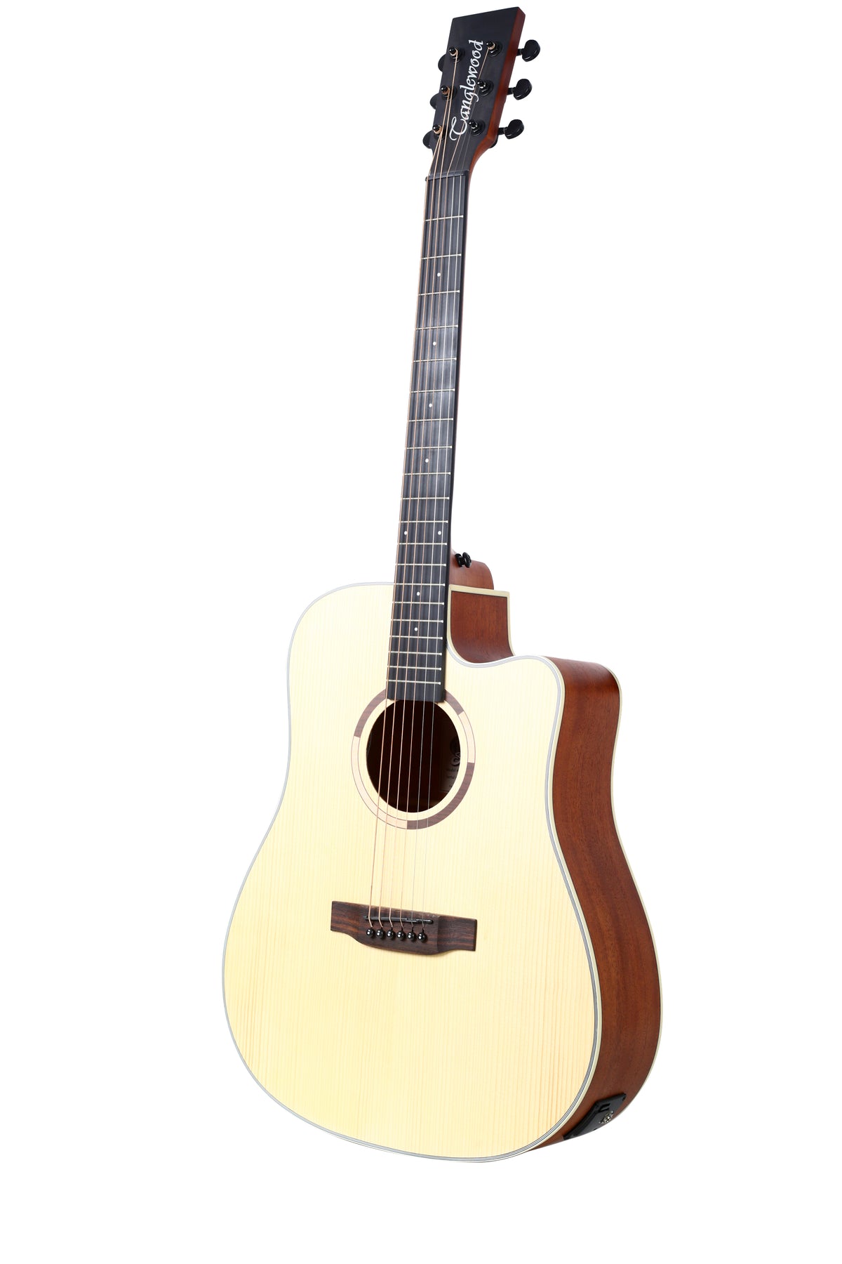 Tanglewood TS5CE Strada Dreadnaught Cutaway Semi Acoustic Guitar with bag & Plectrums.