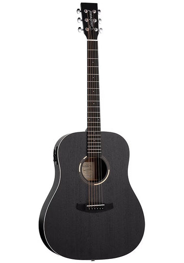 Tanglewood TWBB SDE 6-String Semi-Acoustic Dreadnought – Black Satin Finish With Bag