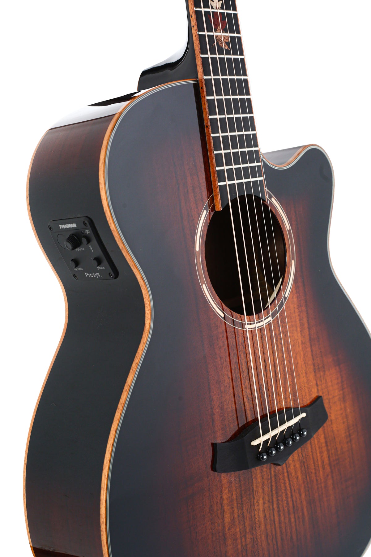 Tanglewood TWX4CEK Winterleaf Exotic Super Folk Cutaway Semi Acoustic,Top - Solid Mahogany, Koa Veneer,Back & Sides - Koa,Fishman Eq, With bag.