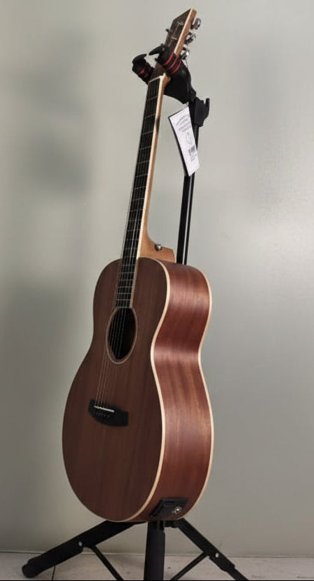 Tanglewood Union Series TWU-F E Solid Top Mahogany Folk Semi Acoustic Guitar, Natural Satin With Bag