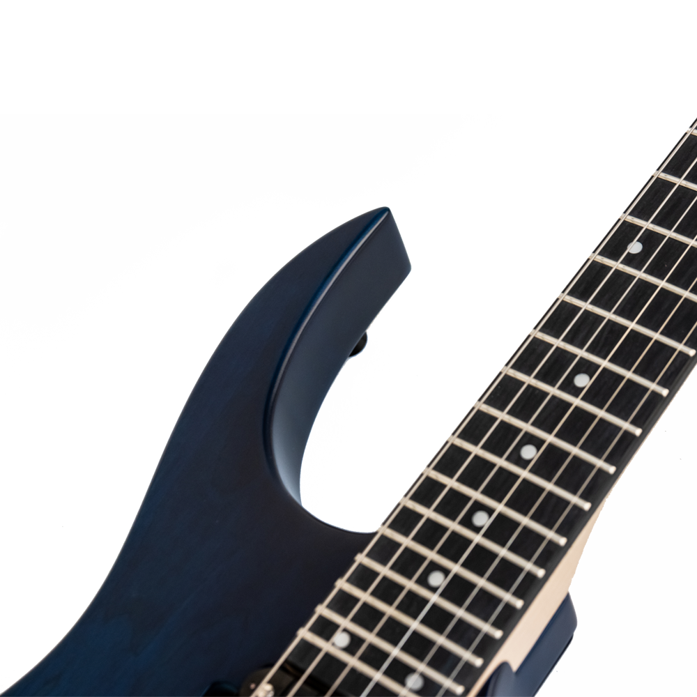 Newen Rock Series Double Cutaway 6 String Electric Guitar, Solid White Oak Wood, Blue