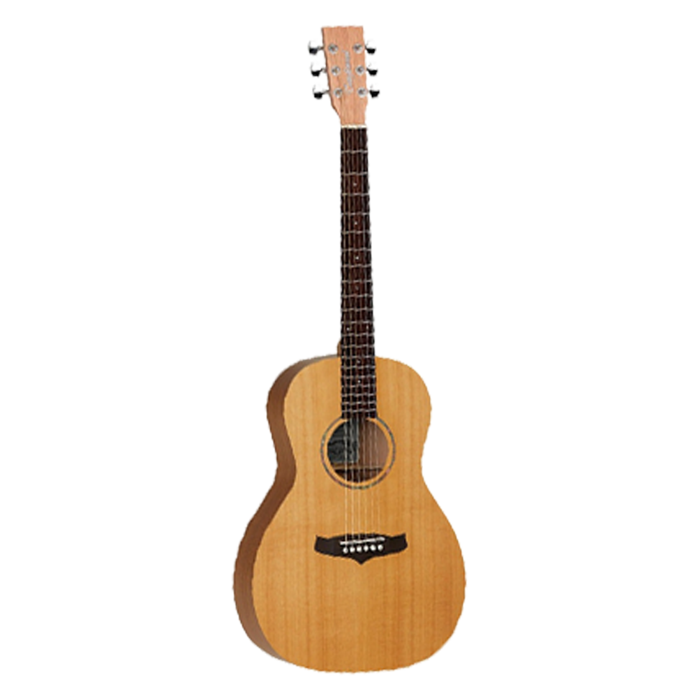 Tanglewood Roadster II TWR2 P Acoustic Guitar, 6 Strings, Parlour, Natural Satin Finish, Free Padded Bag