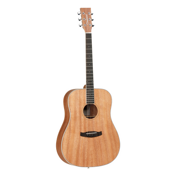 Tanglewood Union Series TWU D Solid Top Mahogany Dreadnought Acoustic Guitar, Natural Satin