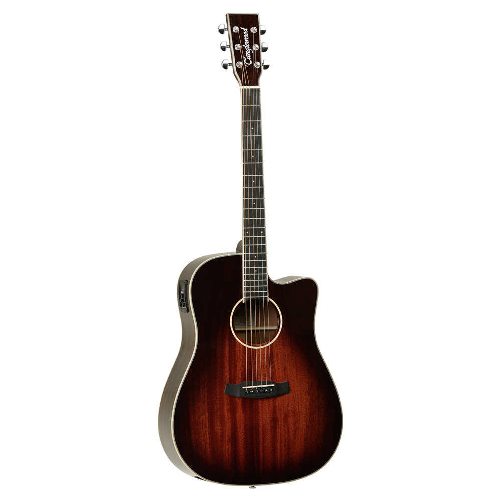 Tanglewood TW5-E-AVB Solid Top Electro-Acoustic Guitar, Tanglewood Premium Plus Pickup, Autumn Vintage Burst Gloss