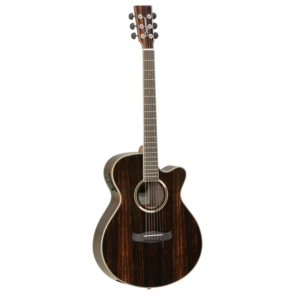 Tanglewood DBT SFCE AEB Discovery  Super Folk Electro Acoustic Guitar with Fishman Presys Pickup, Ebony Top, Free Padded Bag