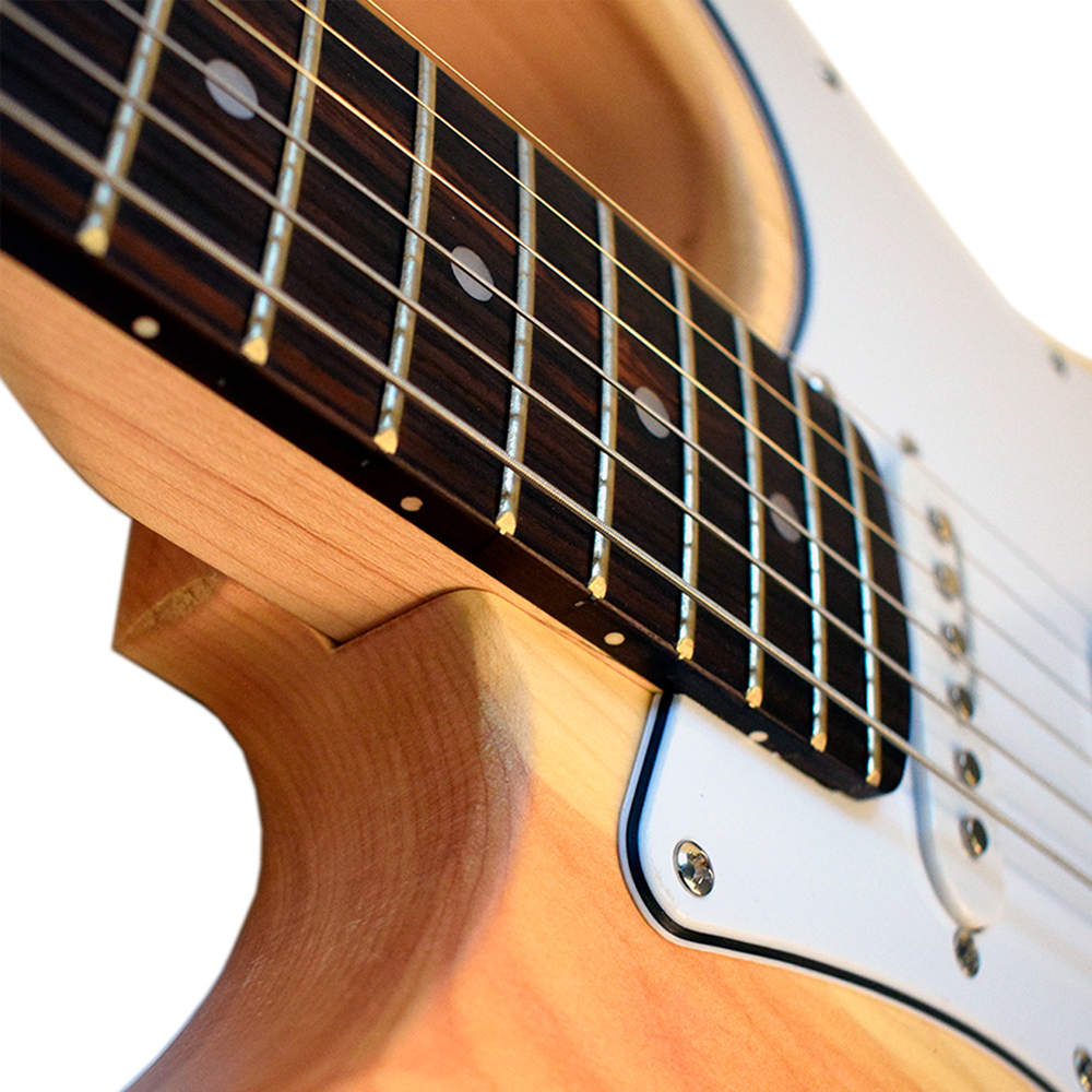 Newen Stratocaster Style Electric Guitar, White oak Wood 