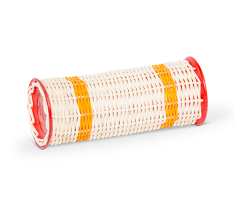 Natal GZ-L Ganza Shaker ,Yellow Band Red Ends, Large
