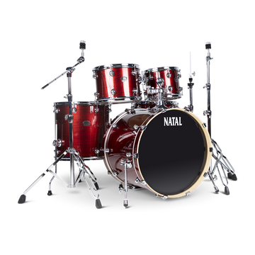 Natal KAR-UF22-RST Arcadia Series US Fusion 5-Piece Acoustic Drum Kit with Hardware & Stands