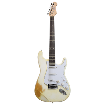 Newen Relic Finish Stratocaster Electric Guitar White Oak Wood 