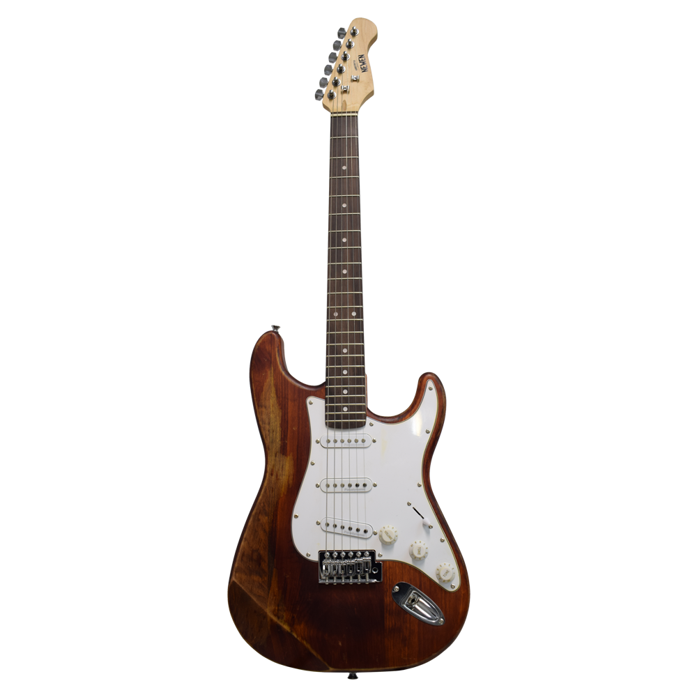 Newen Relic Finish Stratocaster Electric Guitar White Oak Wood 