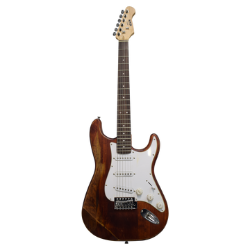 Newen Relic Finish Stratocaster Electric Guitar White Oak Wood 