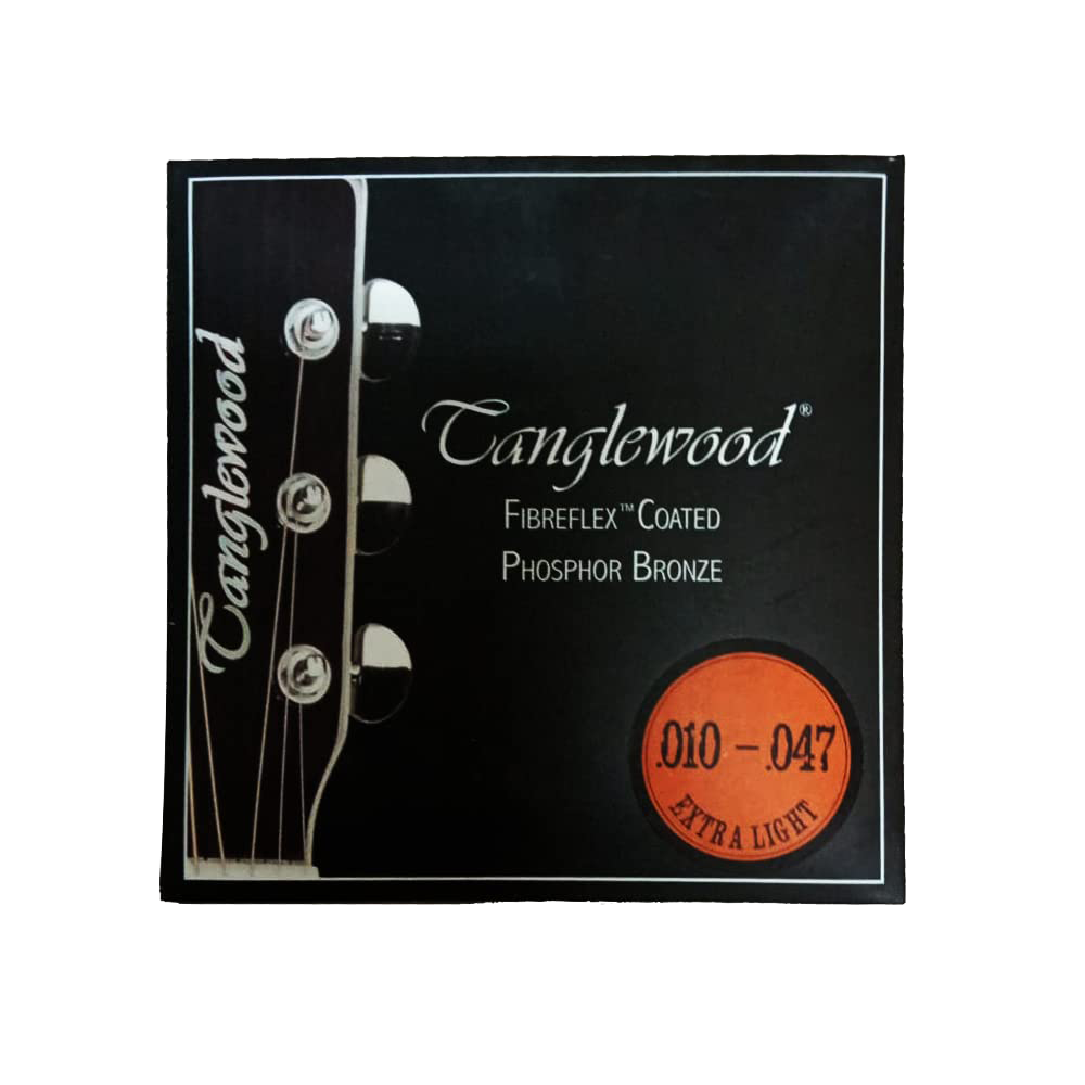 Tanglewood TWGS-10 10-47 Extra Light, Phosphor Bronze, Fibreflex Coated Acoustic Guitar Strings