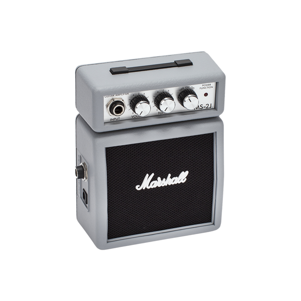 Marshall MS-2J Micro Guitar Amplifier, Silver jubilee