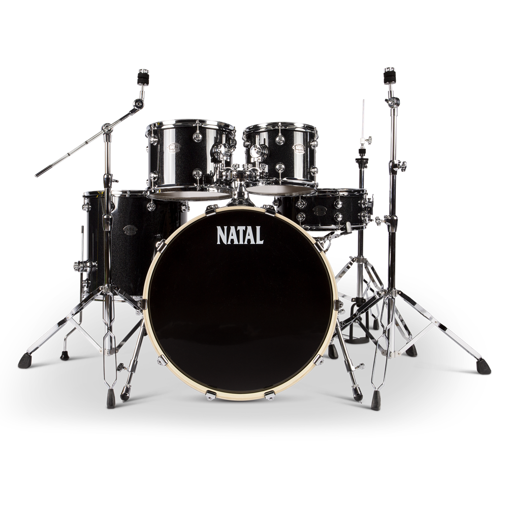 Natal KAR-UF22-BLS Arcadia Series US Fusion 5-Piece Shell Pack Acoustic Drum Kit with Hardware & Stands