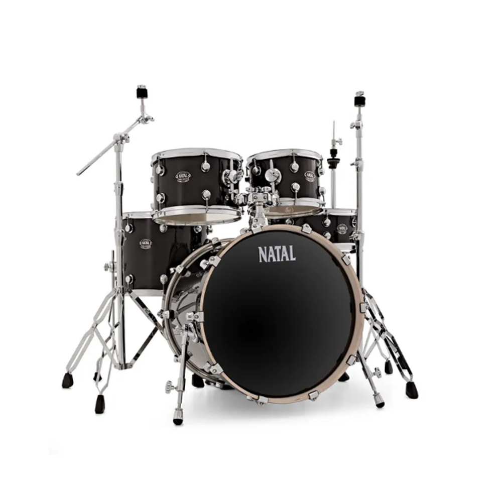 Natal KAR-F20-BK Arcadia Series Fusion 20 5-Piece Acoustic Drum Kit with Hardware & Stands
