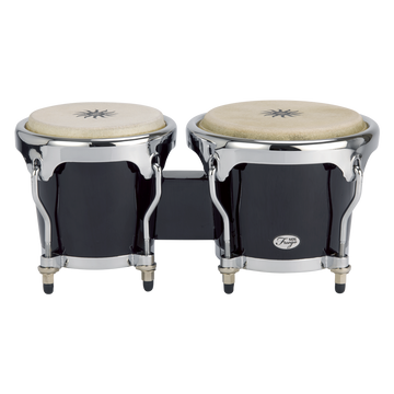Natal NFU67B-HC Natural Wood Bongos Chrome Hardware, Black Gloss