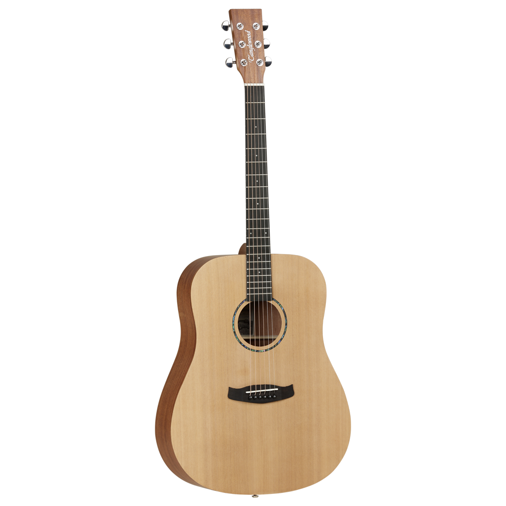 Tanglewood Roadster II TWR2 D Acoustic Guitar, Dreadnought, Natural Satin Finish, Free Padded Bag