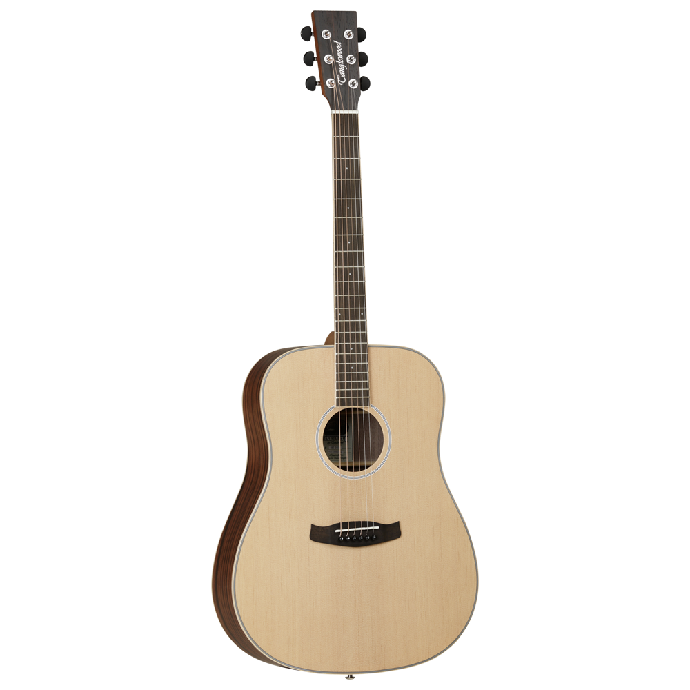Tanglewood Discovery Exotic DBT D EB Acoustic Guitar, Dreadnought, Natural Open Pore Satin Finish, Ebony Back