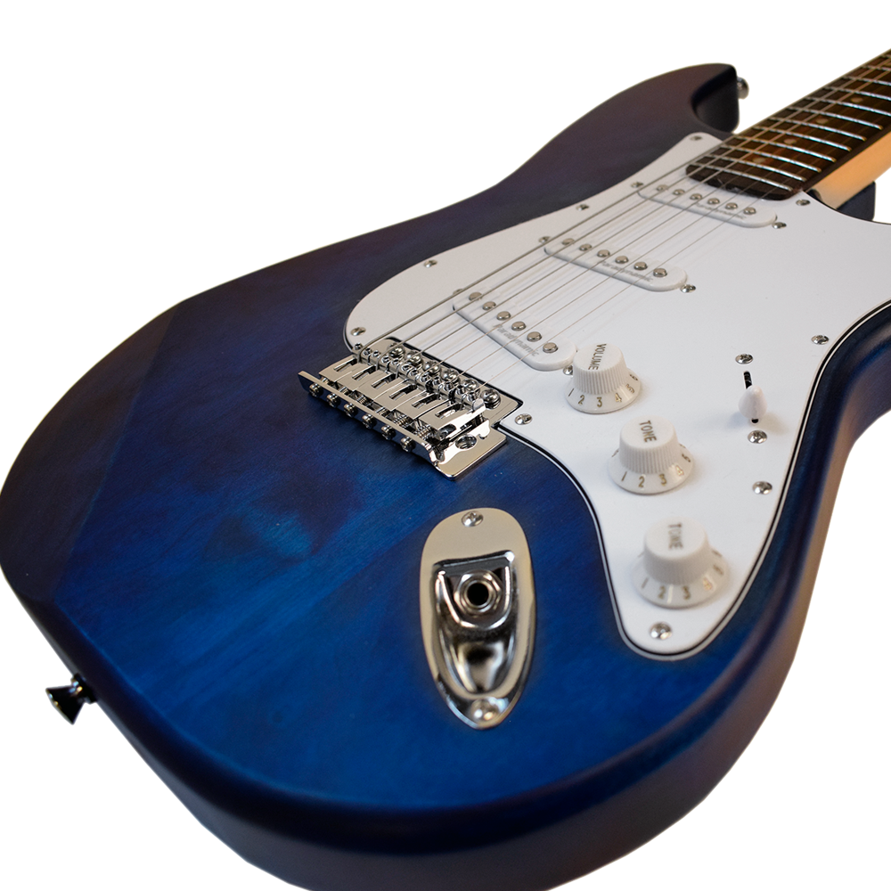 Newen Stratocaster Style Electric Guitar, White oak Wood 