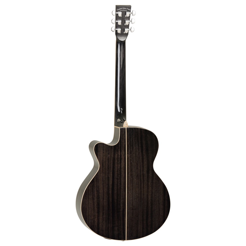 Tanglwood TW4 E BS Solid Mahogany Electro Acoustic Guitar, Fishman Presys Pickup, Black Shadow Gloss, Free Padded Bag