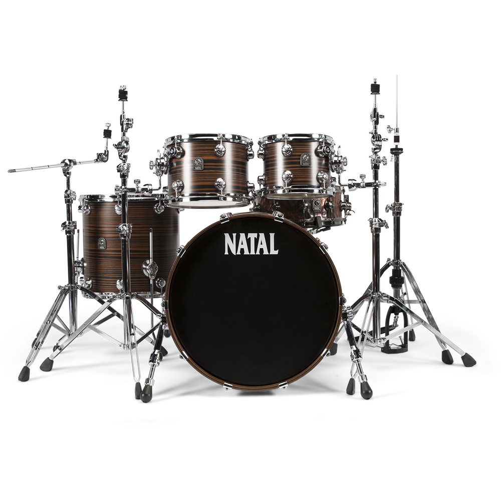 Natal Cafe Racer KTW-UF22-VN1 Acoustic Drumkit Shell Pack Without Hardware & Cymbals, Veneer