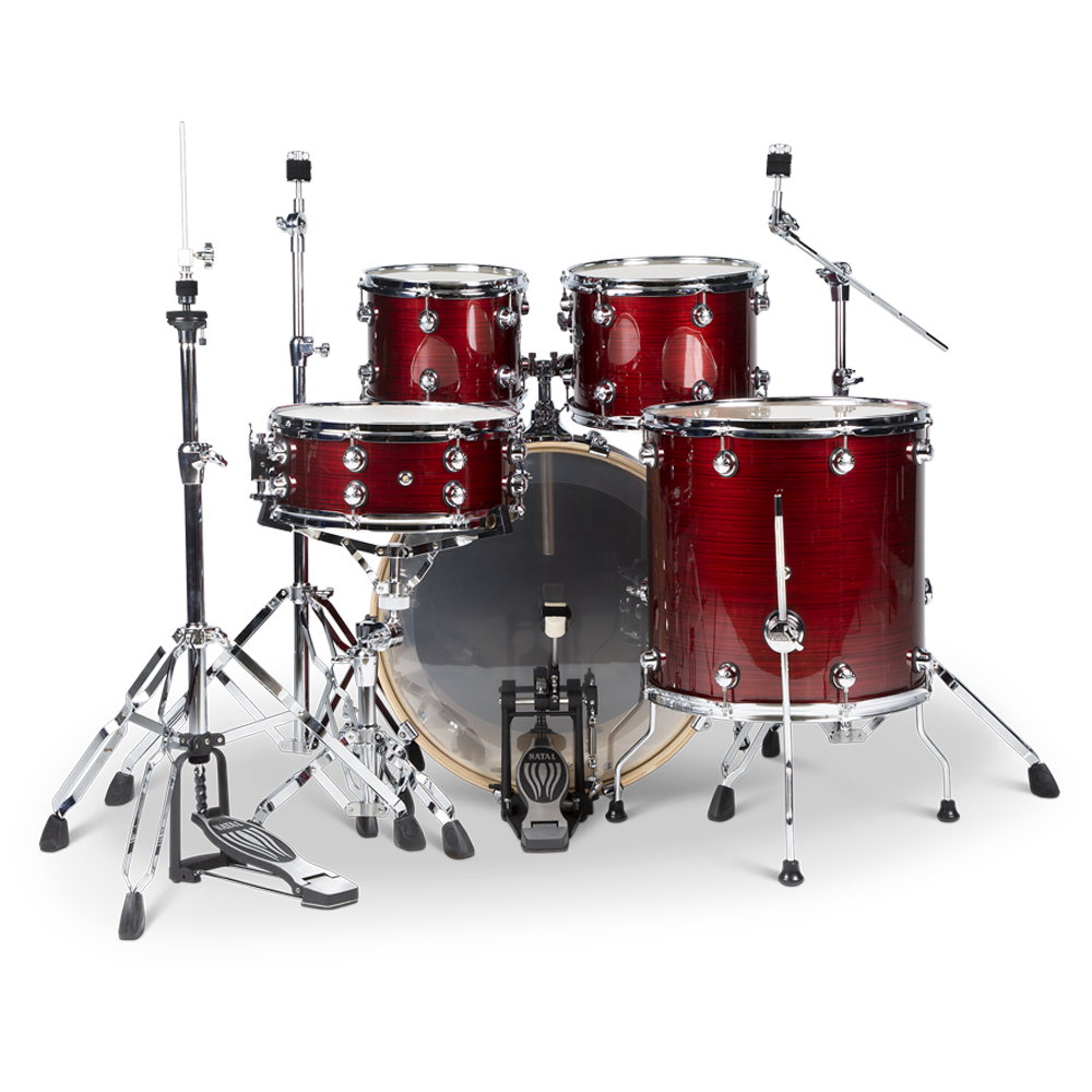 Natal KAR-UF22-RST Arcadia Series US Fusion 5-Piece Acoustic Drum Kit with Hardware & Stands