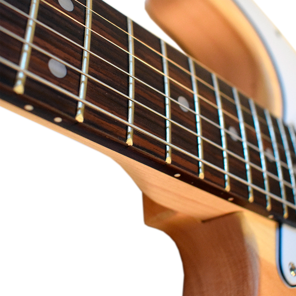 Newen Stratocaster Style Electric Guitar, White oak Wood 