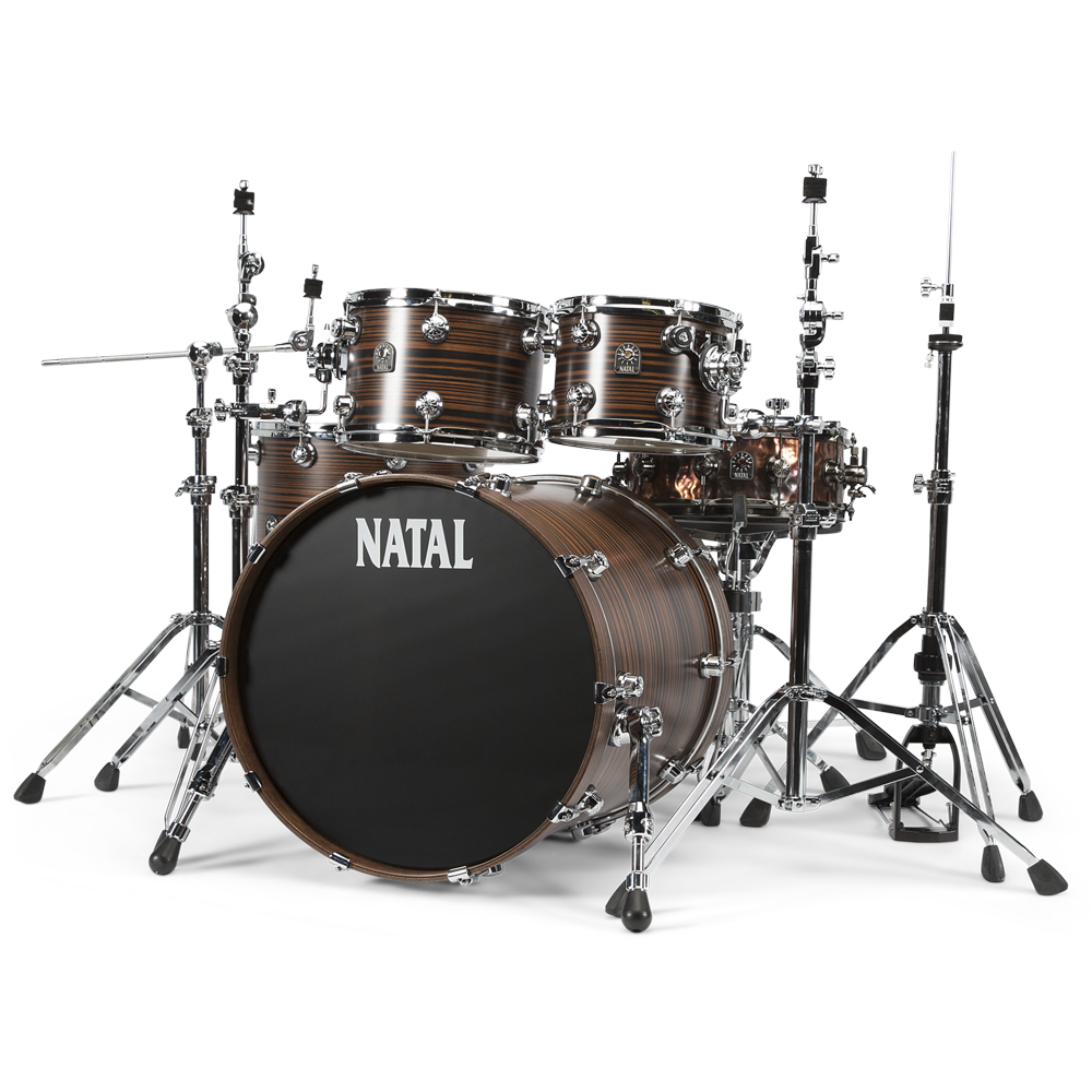 Natal Cafe Racer KTW-UF22-VN1 Acoustic Drumkit Shell Pack Without Hardware & Cymbals, Veneer