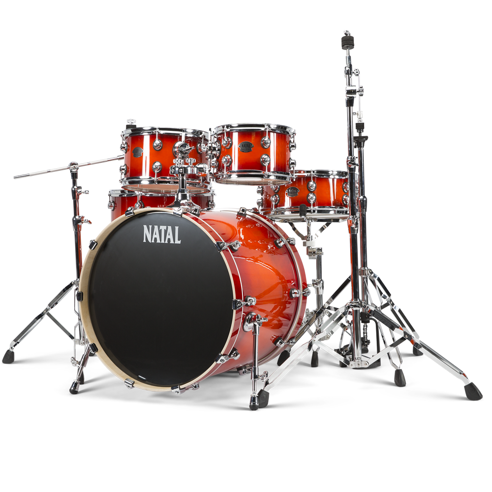 Natal KAR-UF22-SNB Arcadia Series US Fusion 5-Piece Shell Pack Acoustic Drum Kit with Hardware & Stands