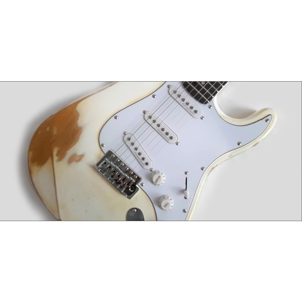 Newen Relic Finish Stratocaster Electric Guitar White Oak Wood 