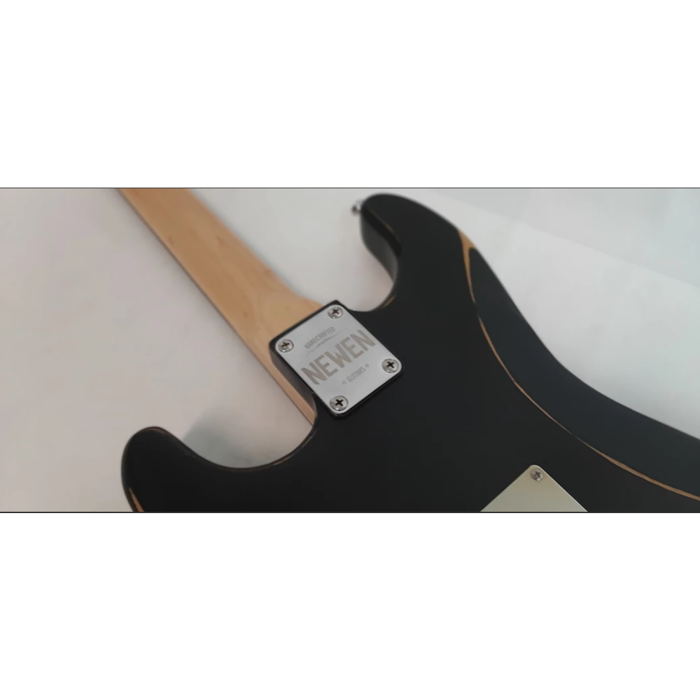 Newen Relic Finish Stratocaster Electric Guitar White Oak Wood 