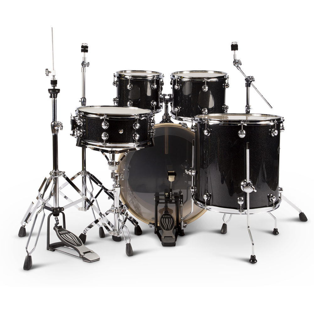 Natal KAR-UF22-BLS Arcadia Series US Fusion 5-Piece Shell Pack Acoustic Drum Kit with Hardware & Stands